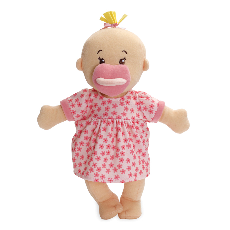 soft doll with magnetic pacifier