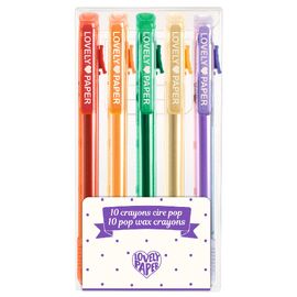 10 mini stylos gel classique - Lovely paper by Djeco
