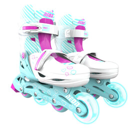 NeonInlineSkates12-2 TealPink