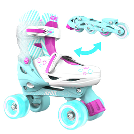 Neon Combo Skates(3-6)TealPink