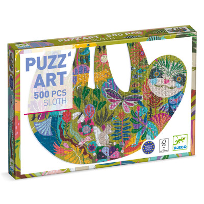 Buy Djeco Sloth Shaped 500 pc Art Puzzle wholesale at Kaleidoscope Australasia Pty Ltd