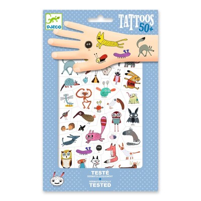 Buy Djeco 50+ Little Critters Tattoos wholesale at Kaleidoscope Australasia Pty Ltd