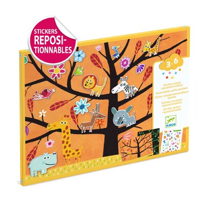 Buy Djeco Tree Climb 30 pc Reusable Puffy Stickers wholesale at Kaleidoscope Australasia Pty Ltd