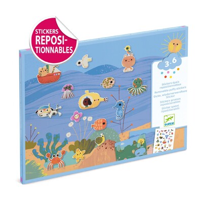 Buy Djeco Summertime 30 pc Reuseable Puffy Stickers wholesale at Kaleidoscope Australasia Pty Ltd