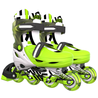 NeonInlineSkates3-6 GreenBlk