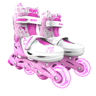 Neon Inline Skates (12-2) Pink