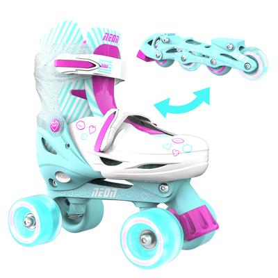 Neon ComboSkates(12-2)TealPink